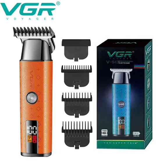 Машинка для стрижки волосся потужна VGR V-943, Електрична машинка з насадкою для бороди WN-27 Івано-Франківськ