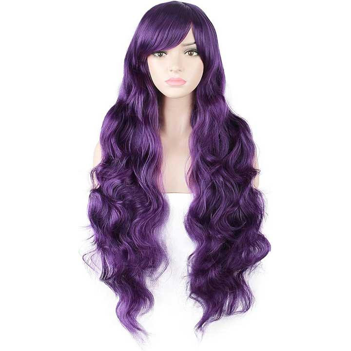Перука хвиляста аніме 80см косплей «Фіолетова» Вінниця - фото 4