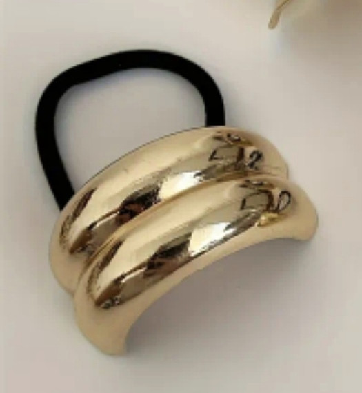 Гумка для волосся із золотистою вставкою Сміла - фото 4