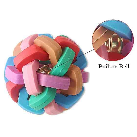 Мячик для котов и собак с колокольчиком внутри - диаметр мячика 7см, пищалка, резина. Киев