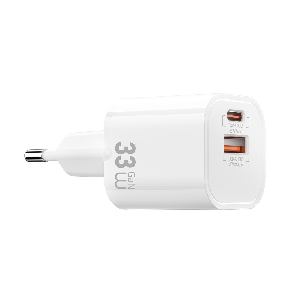Мережевий зарядний пристрій WIWU 33W Cube GaN Fast Charger A+C Wi-G017 EU White Одеса - фото 3