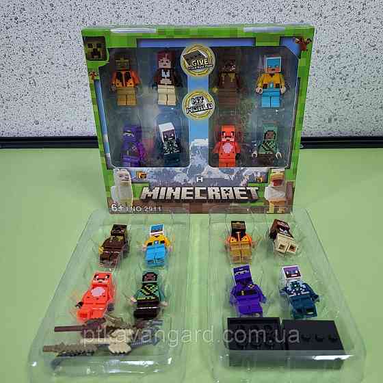 Набір фігурок Майнкрафт 8 героїв + зброя 2911-3 Хмельницький