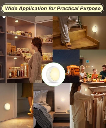 Уцінка: Бездротова LED-підсвітка для шафи (USB-C, магнітна) — 3 кольори, димер та таймер для вашого комфорту Київ