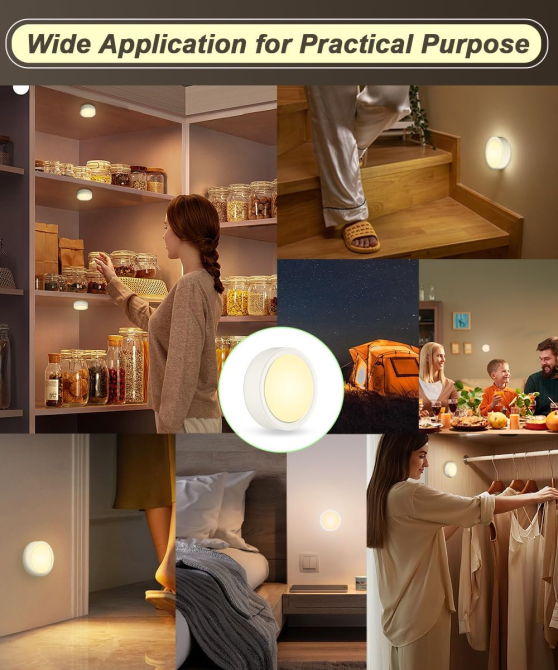 Уцінка: Бездротова LED-підсвітка для шафи (USB-C, магнітна) — 3 кольори, димер та таймер для вашого комфорту Київ - фото 1