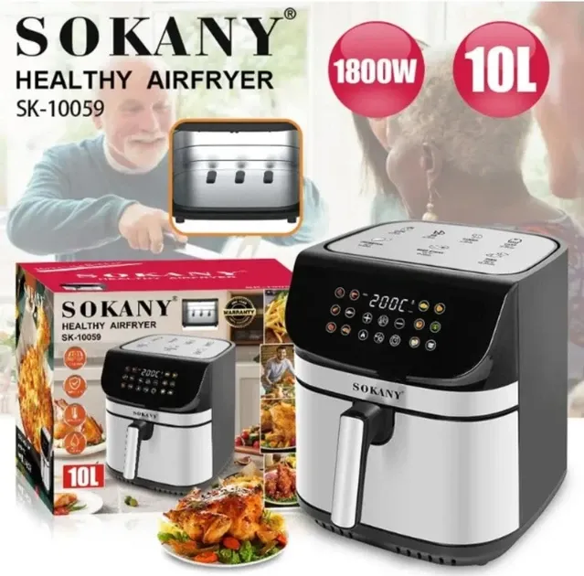 Аерофритюрниця SK-10059 5-6 л, 1500-1800 Вт, таймер 60 хв, антипригарне покриття, захист від перегріву Одеса - фото 1
