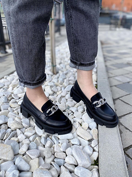 GREMMY Туфлі жіночі GREMMY 200 цепи чорні (весна-осінь, шкіра натуральна) (4384) 38р.39р.40р.41 Коломыя - изображение 8
