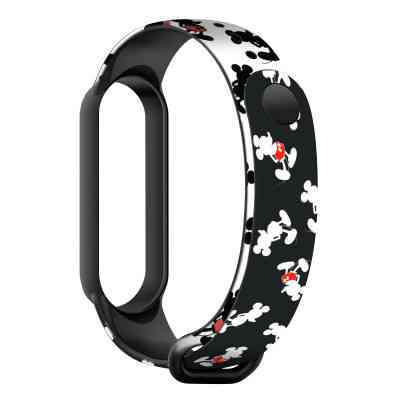 Ремінець до фітнес браслета Armorstandart Cartoon для Xiaomi Mi Band 7/6/5 Mickey Siluet Black (ARM59256) Вінниця