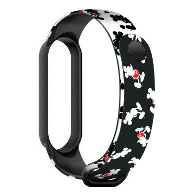Ремінець до фітнес браслета Armorstandart Cartoon для Xiaomi Mi Band 7/6/5 Mickey Siluet Black (ARM59256) Вінниця - фото 1