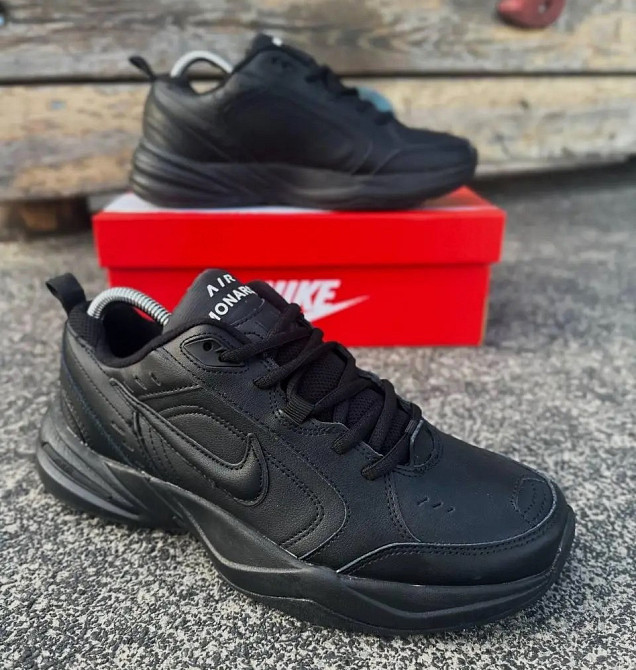 Кросівки Nike Monarch Чоловічі Чорні Шкіряні Найк Монарх (розміри: 41,42,43,44,45,46) Дніпро - фото 4