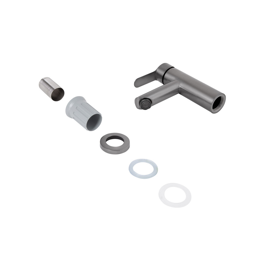 Змішувач для раковини Brinex Pure 001F низький Graphite BRIPUR001FGRP Київ - фото 4