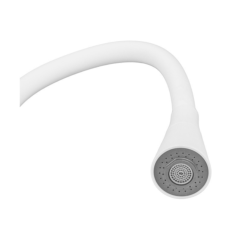 Смеситель для кухни PLAMIX CEZAR-011-B SET WHITE REFL.WHITE белый из термопластика с силиконовым изливом Черновцы - изображение 5
