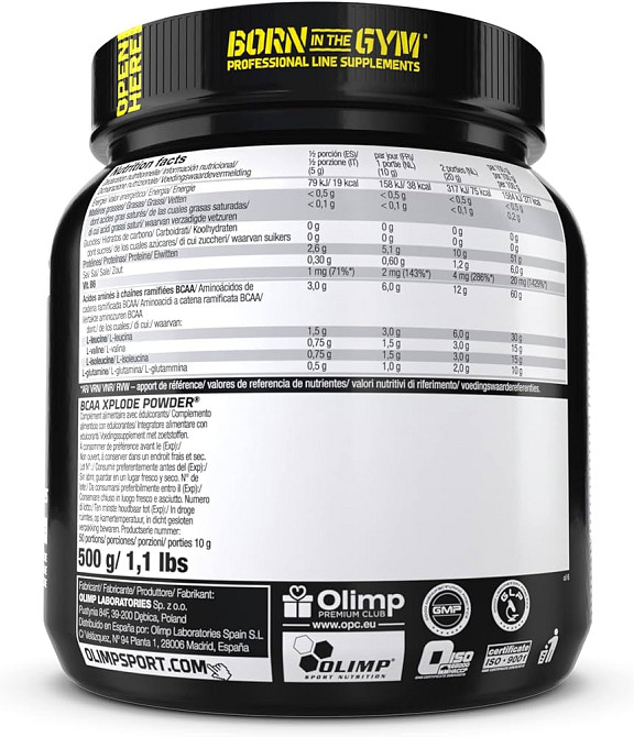 Амінокислоти Olimp BCAA Xplode Powder 500 г, лимон Луцьк - фото 2