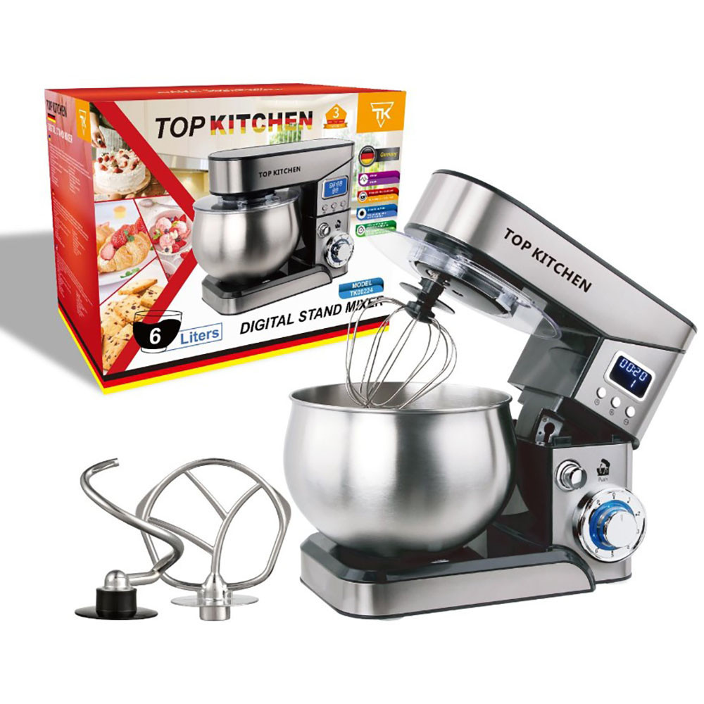 Миксер планетарный с чашей 6л, 4000Вт / Кухонный тестомес для дома / Кухонная машина Киев - изображение 7