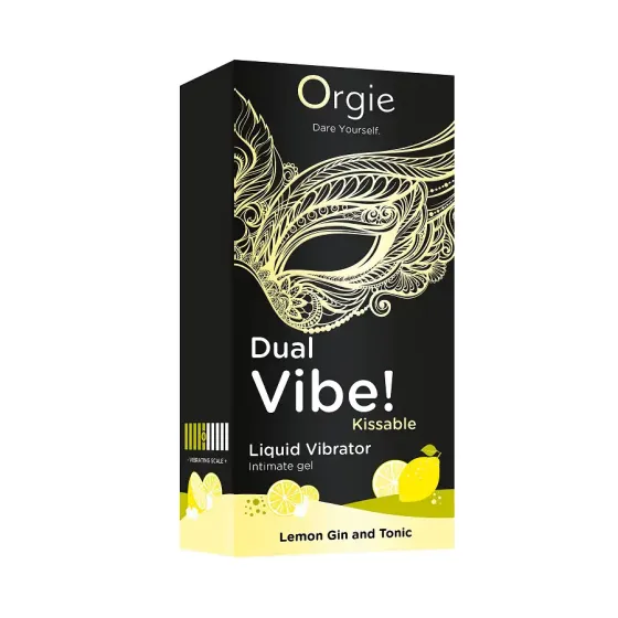 Рідкий вібратор Orgie - Dual Vibe! Lemon Gin And Tonic Kissable Liquid Vibrator (15 мл) Львів