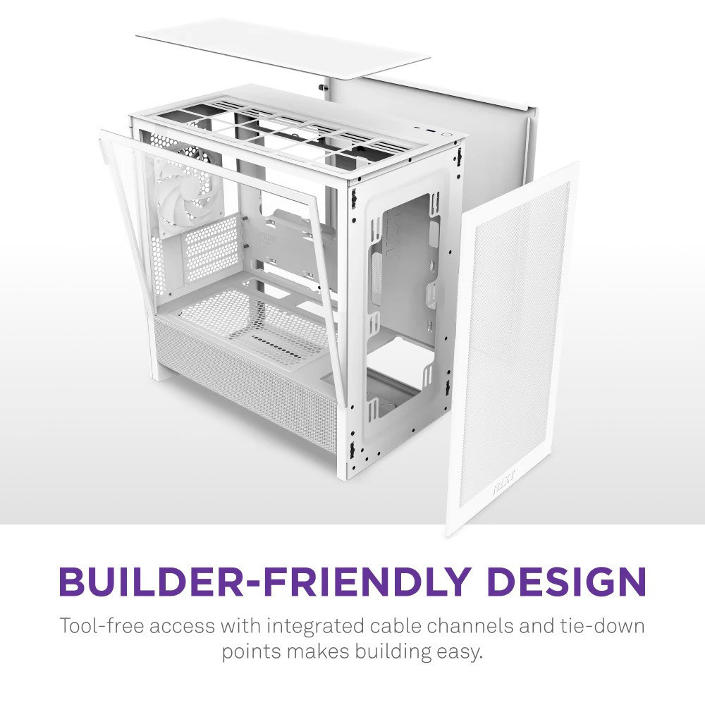 Корпус NZXT H3 Flow White без БЖ (CC-H31FW-01) ( 11654 ) Харків - фото 3