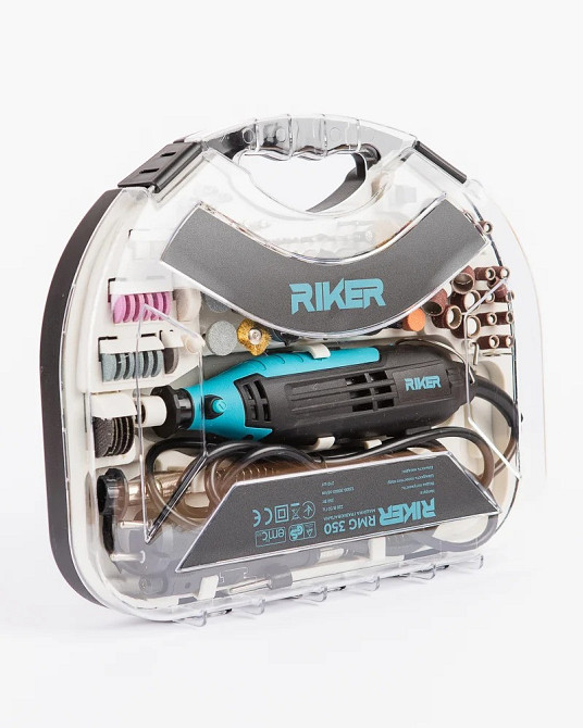 Гравер RIKER RMG 350 350 Вт, 12000–30000 об/хв, 210 насадок, гнучкий вал, кейс Київ - фото 1