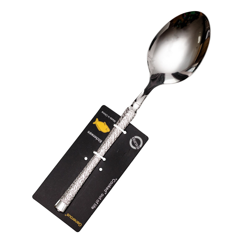 Ложка сервировочная из нержавеющей стали большая ложка 27 см Серебро HP-8-52 Киев - изображение 3