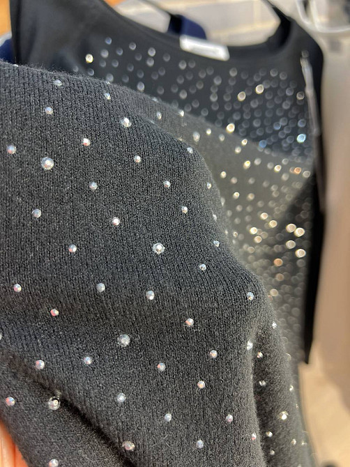 Джемпер женский ACCORDDREAM 9067 тонкий свитер россыпь камней, черный, one size Киев - изображение 5