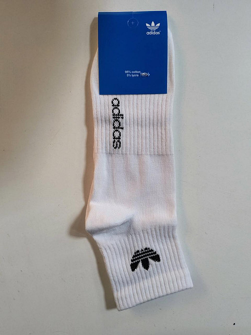 Набор качественных мужских носков средней висоты хлопок 3 штук Адидас ADS3 41-45 Киев - изображение 3