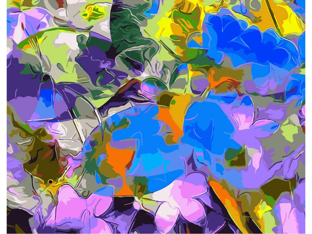 Набір для розпису по номерах Фіолетово-синій Strateg розміром 40х50 см (GS332), шт Киев - изображение 1