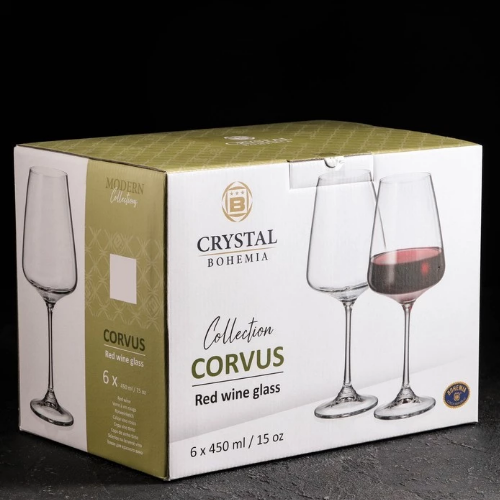 Набір келихів Corvus 450мл 6шт для вина BOHEMIA Житомир - фото 3