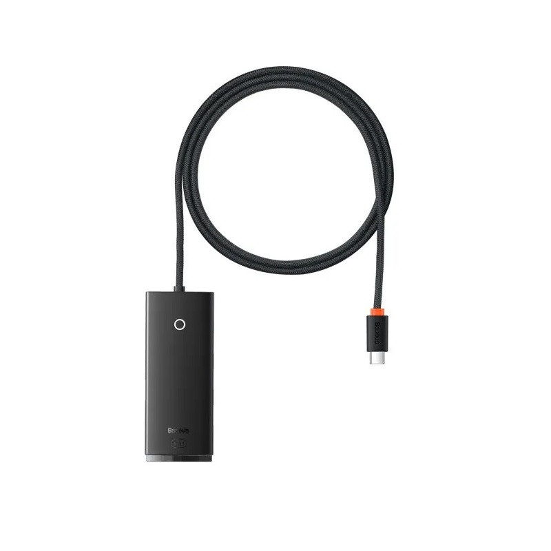 USB-хаб Baseus Lite Series 4-Port Type-C HUB Adapter (Type-C to USB 3.0*4 ) 1m Black Одеса - фото 1