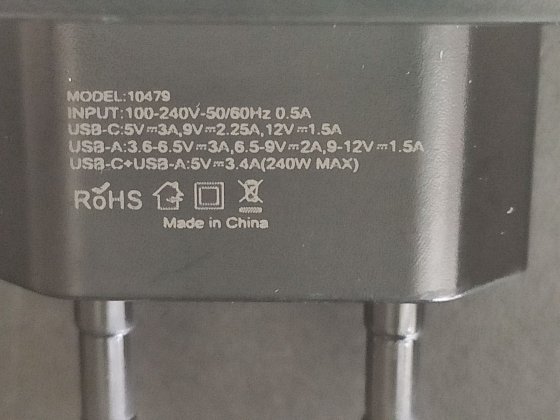Мережевий зарядний пристрій 240W на 5 портів 3 Type-C і 2 USB QC 3.0 швидка зарядка для гаджетів Одеса