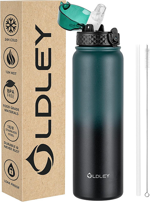 Пляшка для води Oldley з нержавіючої сталі 1л Луцьк - фото 1