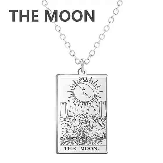 Кулон Таро Луна The Moon ожерелье нержавеющая сталь амулет женский Киев