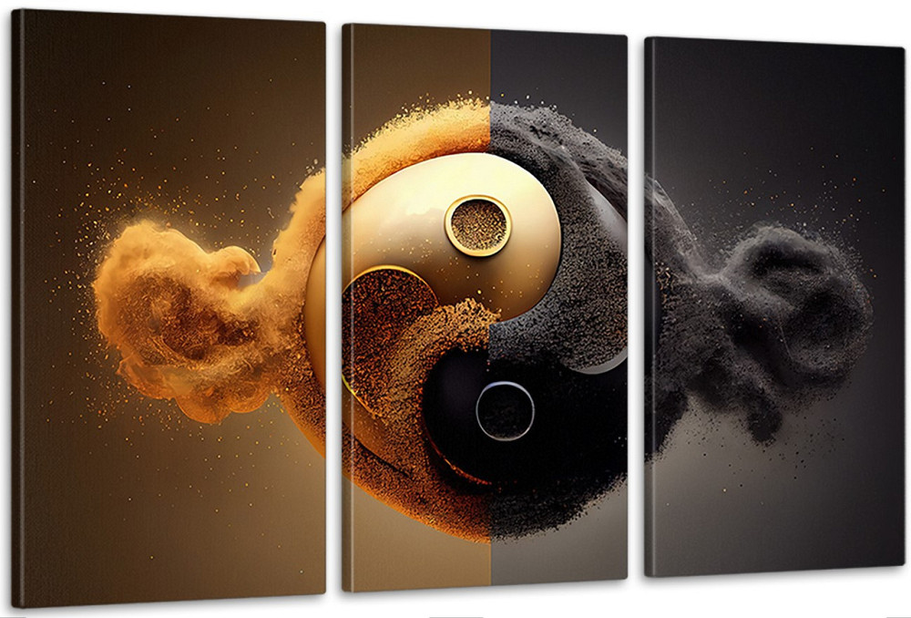 Модульна картина у вітальню/ спальню  Інь-Янь   ART-143_3A 70х130 см Київ - фото 1