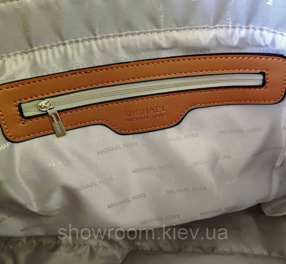 Женская сумка шоппер Michael Kors (55007) Lux коричневая Киев - изображение 7