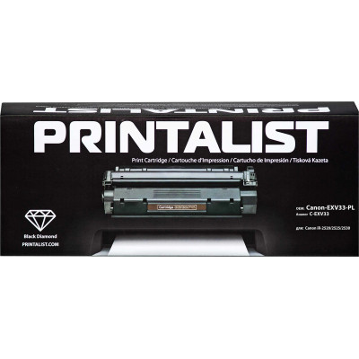 Тонер-картридж Printalist Canon C-EXV33 Black (Canon-EXV33-PL) Винница - изображение 1