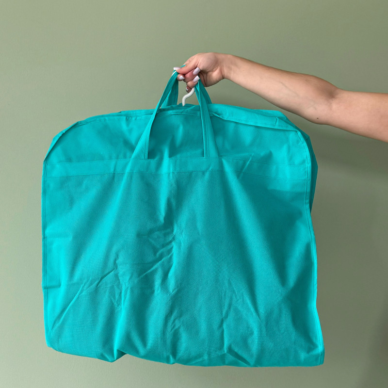 Чехол для верхней одежды с прозрачной ПВХ вставкой 120х60х8 см HCh-120-8-Lazur (Лазурь) Сумы - изображение 2