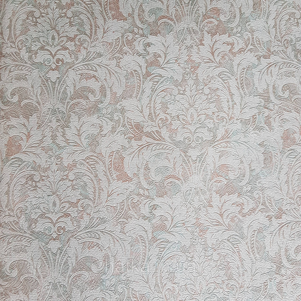 Шпалери метрові вінілові на флізелін Yuanlong Samsara східний малюнок вензелі коричневі завитки рожеві Київ - фото 1