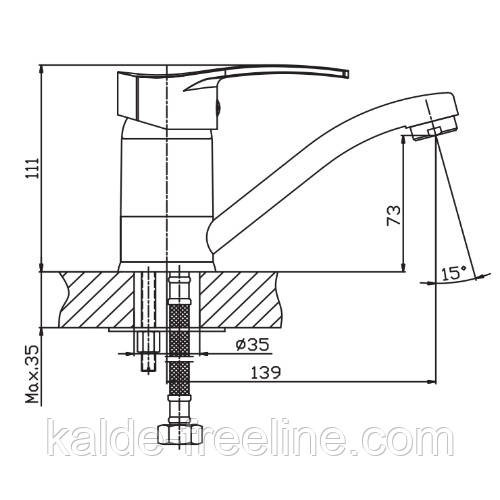 Змішувач для умывальника Haiba Onyx Chr-004-15CM Харків - фото 2