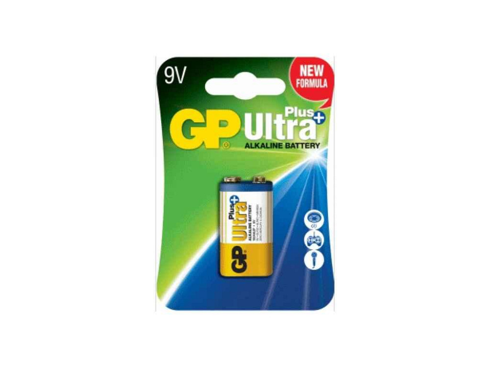 Батарейка 6LF22 1шт ULTRA ALKALINE 9V 1604AUP-U1 ТМ GP Solmir Київ - фото 1