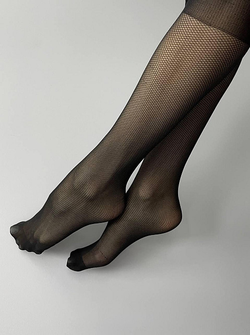 Гольфы женские Viva Fishnet 20 den 2 пары, беж, черные Черновцы - изображение 3