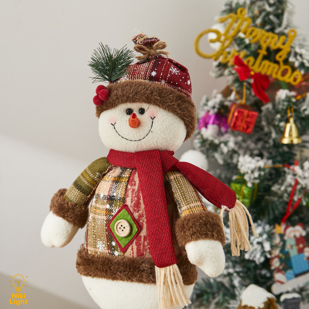 Новорічна Фігурка під Ялинку Сніговик 50см новорічна мяка іграшка сніговик під ялинку Київ - фото 6