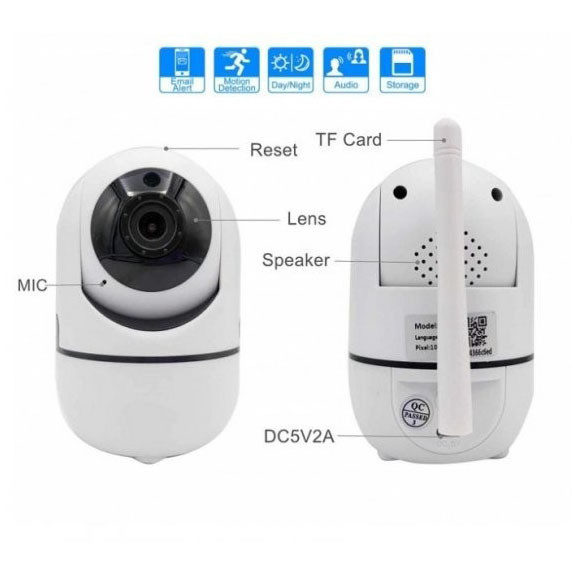 Комнатная поворотная камера, Камера с датчиком звука и движения видеонаблюдения с датчиком UQ-57 Львов - изображение 17