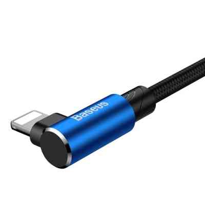 Дата кабель USB 2.0 AM to Lightning 1.0m 2A MVP Elbow Blue Baseus (CALMVP-03) Вінниця
