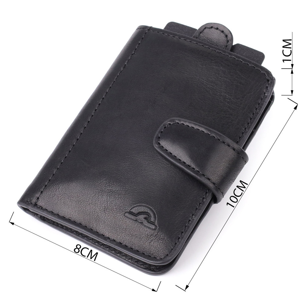 Вместительный картхолдер из натуральной кожи Tony Perotti 20899_1 (3796 nero) Черный Киев - изображение 3