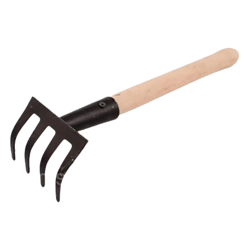 Граблі садово-городні 4 зуба з дерев'яною ручкою ТаланДв Житомир - изображение 1