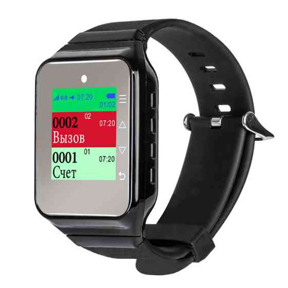 Пейджер–годинник офіціанта з кольоровим екраном R-02ВС Black Recs USA Київ