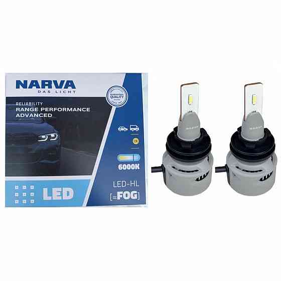 Комплект світлодіодних ламп NARVA H8/H11/H16 FOG Range Power Advanced +100% 6000K 12/24V (182188100) Харків