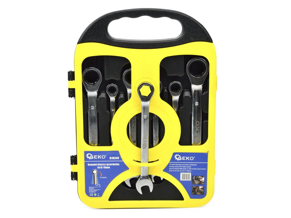 Ключі рожково-накидні з трищіткою, комплект 7 штук 8-19мм Київ - фото 1