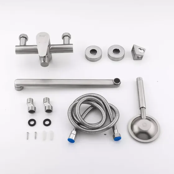 Смеситель для ванны с душевым гарнитуром Frap H48 F2248 нержавеющая сталь Киев