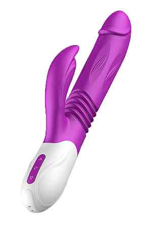 Вибратор для двойной стимуляции Boss Series Expander and Thrusting Function Sex Aura Киев