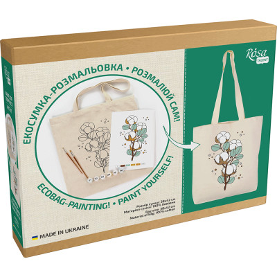 Набір для творчості Rosa Talent екосумка-розмальовка, Бавовна, 38х42 см (4823098541196) Вінниця - фото 1