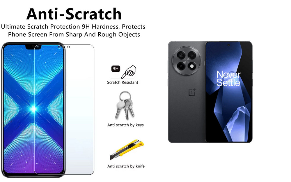 Защитное стекло NeoGlass для OnePlus Ace 5, OnePlus Ace 5 Pro – ультрапрозрачное и устойчивое Киев - изображение 1