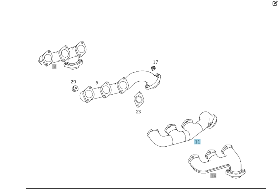 Mercedes-Benz  A1121402709 Випускний колектор лівий для двигуна M112 V6 2.4 2.8 3.2 3.7л E-Class W210 W220 SL R230 Одеса